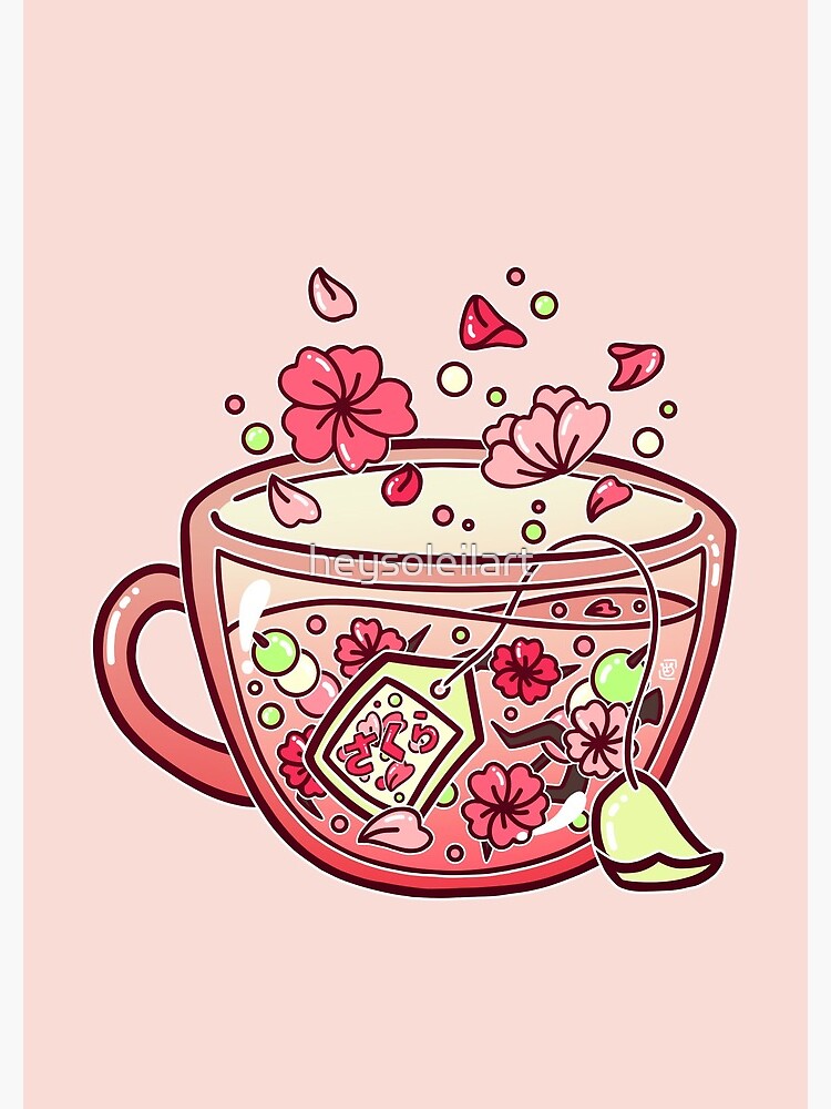 Glass Sakura Tea de heysoleilart