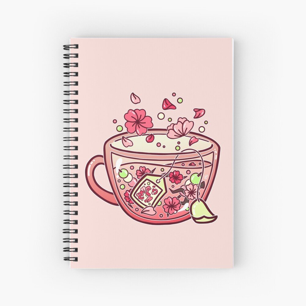 Glass Sakura Tea Cuaderno de espiral