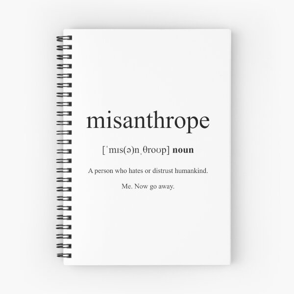 Item preview, Misanthrope Definition | Dictionary Collection designed and sold by Designschmiede.