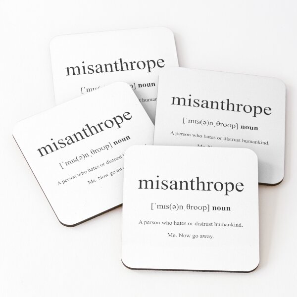 Item preview, Misanthrope Definition | Dictionary Collection designed and sold by Designschmiede.