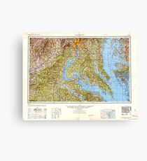 USGS Topo Map District of Columbia DC Washington 707833 1948 250000 Canvas Print