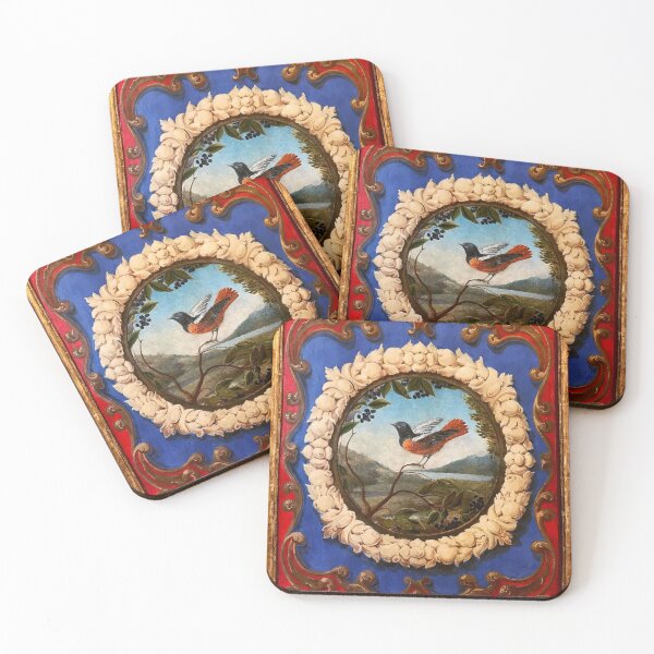 Item preview, Antique Italian Panel Painting of Bird designed and sold by FuzzyHoney.