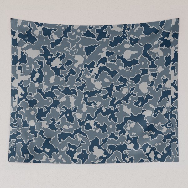 Item preview, Winter Camouflage Multicolor Patterns in Blue Shades in Blue Shades designed and sold by ShopieHome.