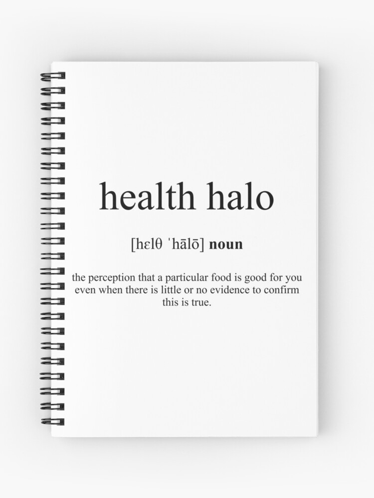 Health Halo Definition, Dictionary Collection Spiral Notebook by  Designschmiede