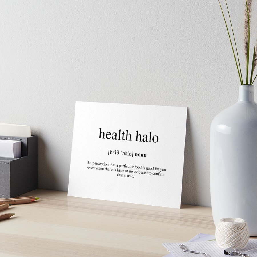 Health Halo Definition | Dictionary Collection | Framed Art Print