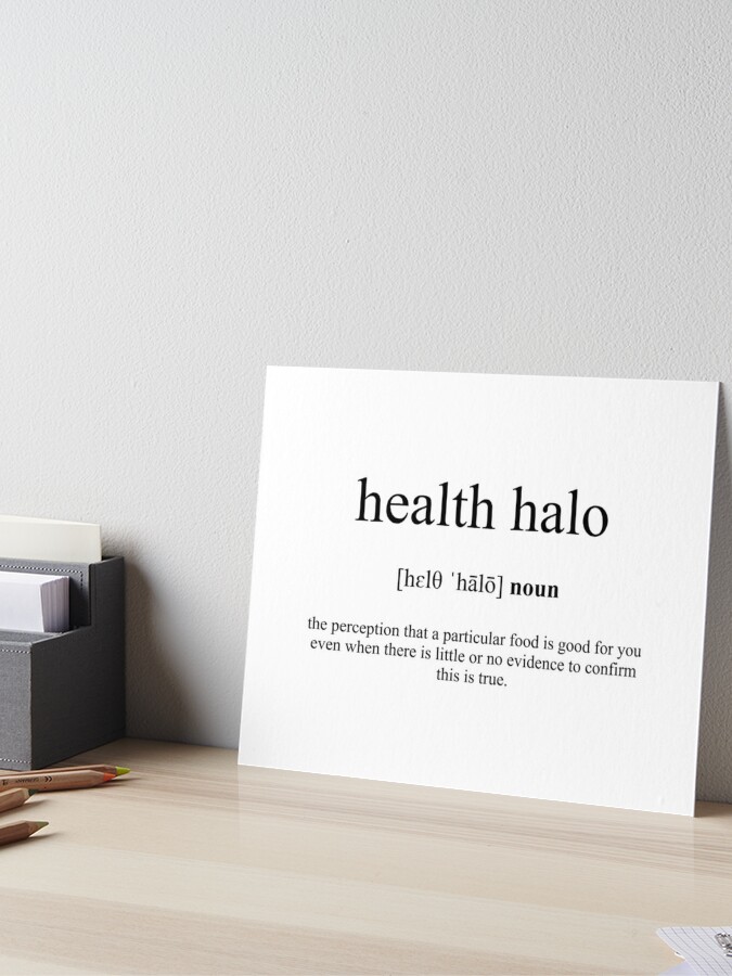 Health Halo Definition | Dictionary Collection | Poster