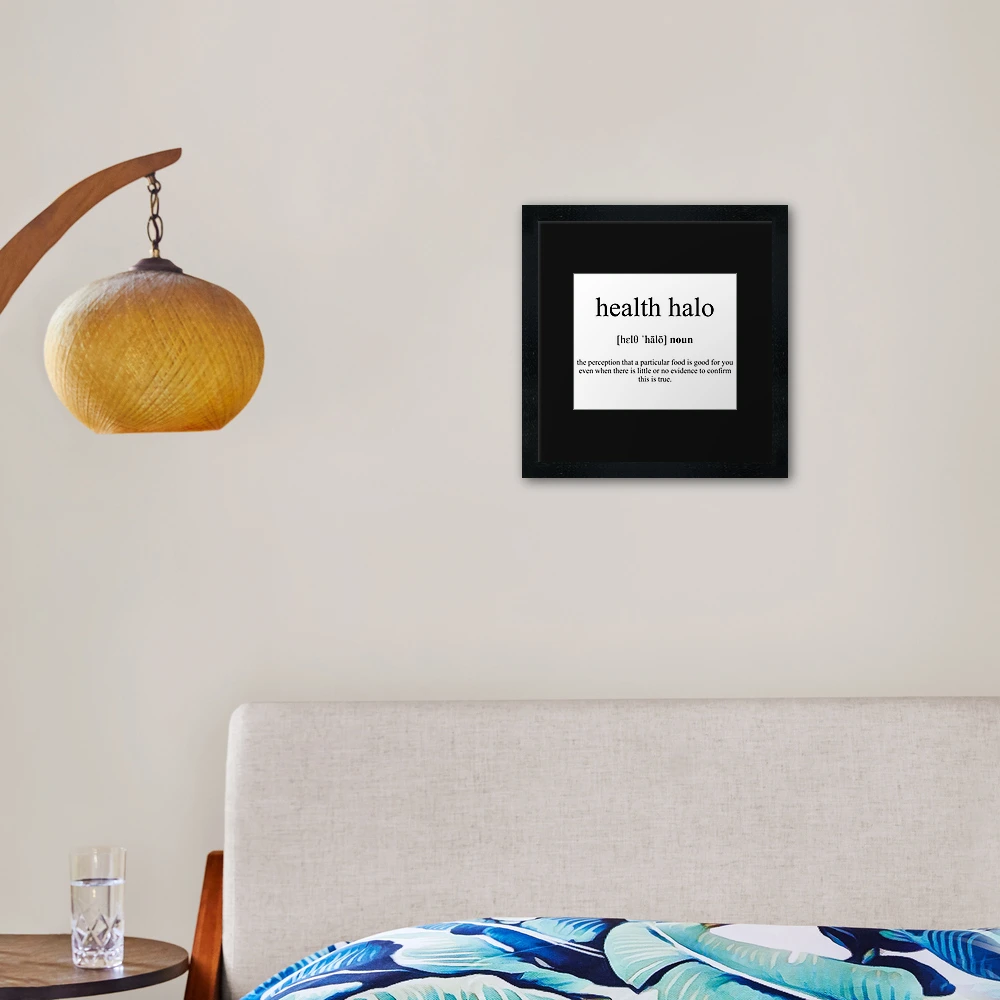 Health Halo Definition | Dictionary Collection | Framed Art Print