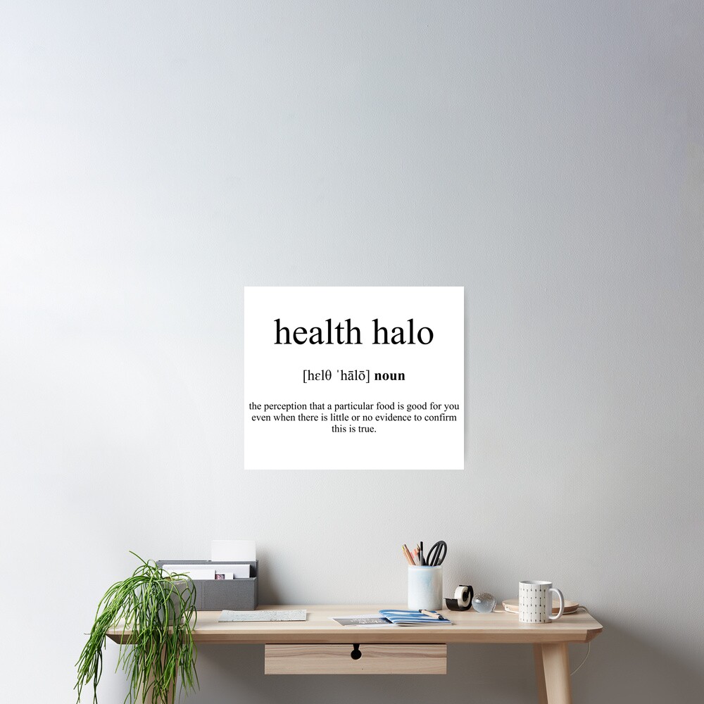 Health Halo Definition, Dictionary Collection Spiral Notebook by  Designschmiede