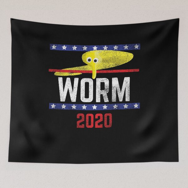 Item preview, Yellow Worm On A String Meme. Retro Style Magic Fuzzy Worm for President 2020 designed and sold by Good-Find.