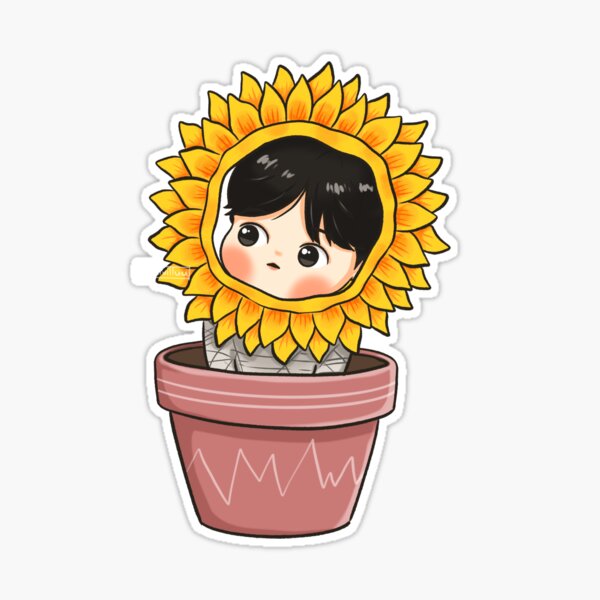 Pegatina «Bts Girasol Taehyung» de Mervilluu | Redbubble