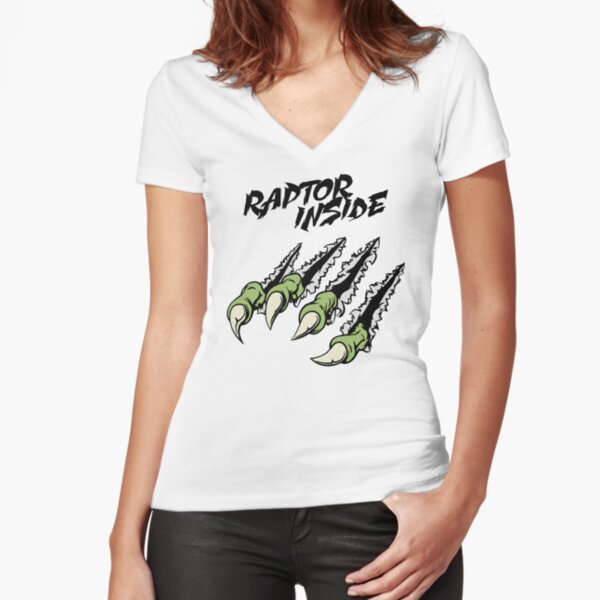 raptor claws Fitted V-Neck T-Shirt