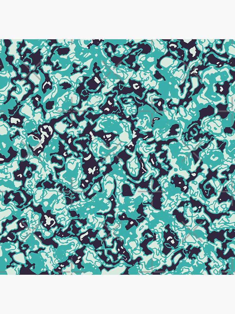 "Mint Green Camouflage Colorful Design Digital Camo Patterns in Mint
