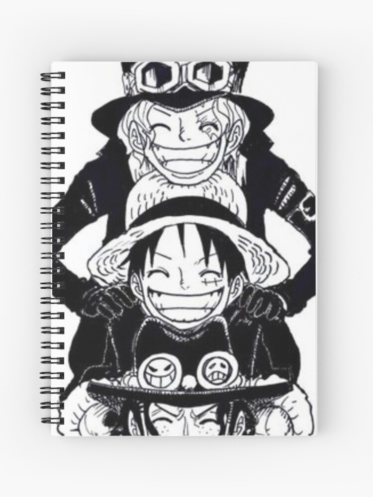 One Piece Luffy Sabo And Ace Spiral Notebook By Acecustoms Redbubble