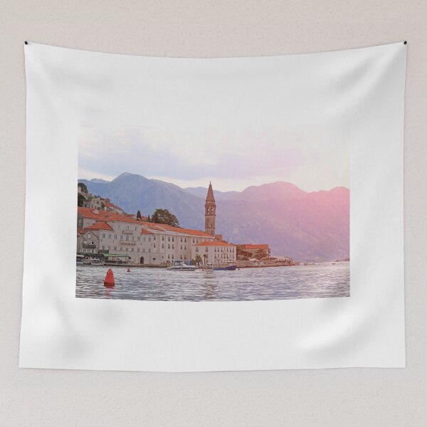 Item preview, old town Perast in summer Kotor bay Montenegro designed and sold by goceris.