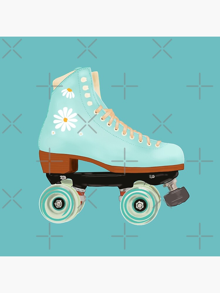 "Retro green pastel roller skate" Coasters (Set of 4) for Sale by