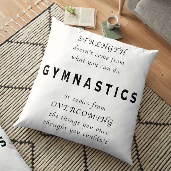 Gymnastics Inspirational Quote Floor Pillow