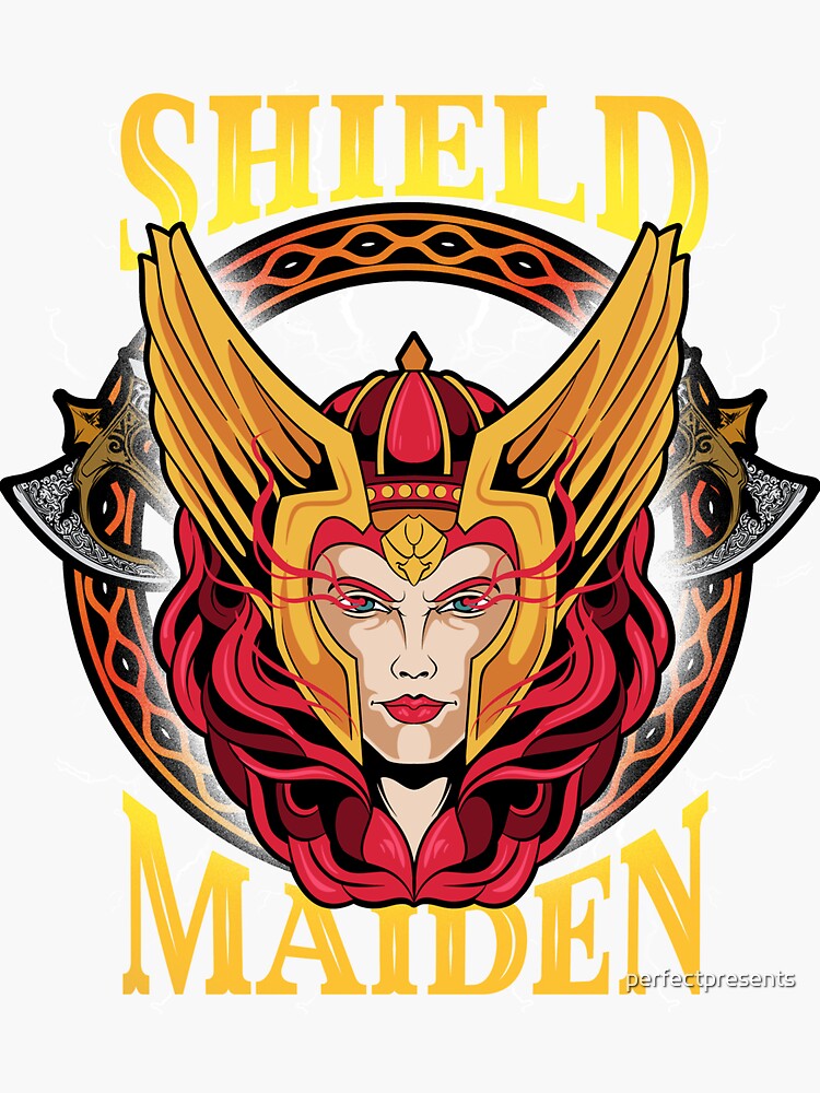 shield-maiden-norse-mythology-female-warrior-sticker-for-sale-by