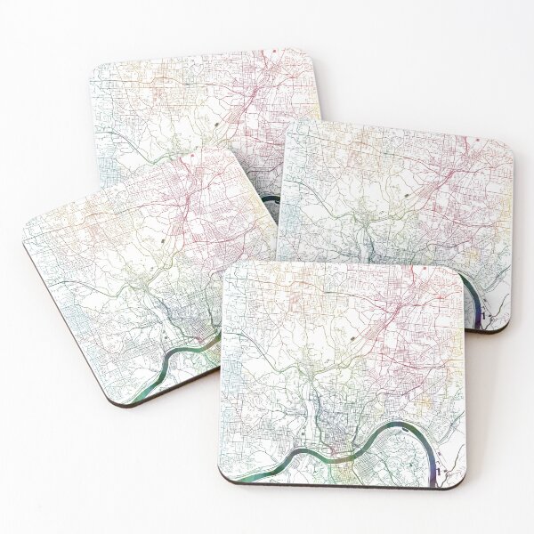 Item preview, Cincinnati Map Watercolor by Zouzounio Art designed and sold by zouzounioart.