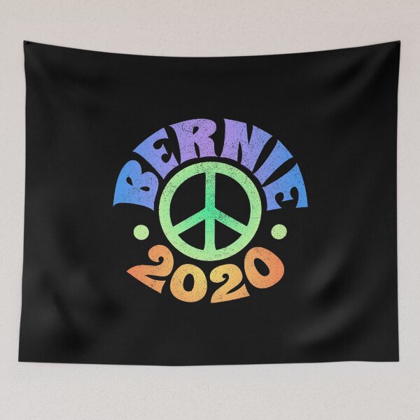 Item preview, Bernie 2020 Retro Vintage Hippie Peace Sign designed and sold by EstelleStar.