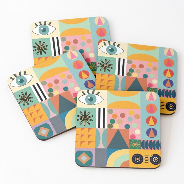 Item preview, Cute vintage color geometric patterns designed and sold by Jen Du.