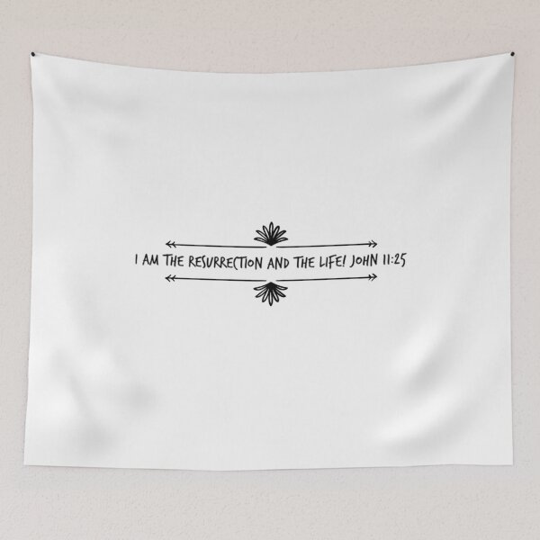 Item preview, I am the Resurrection and the Life, Arrows and Plants, John 11:25 designed and sold by bugtalk.