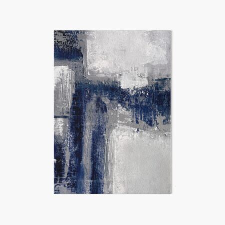 blue gray abstract Art Board Print