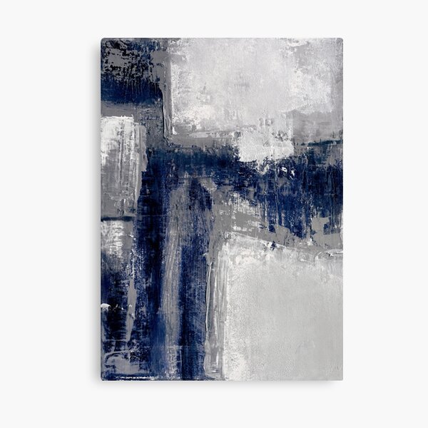 blue gray abstract Canvas Print
