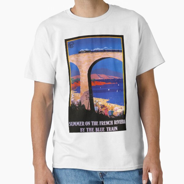 Item preview, Summer on the french riviera vintage travel poster designed and sold by stickart-marek.