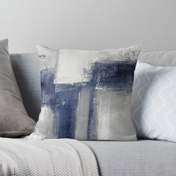 Classic Blue abstract Throw Pillow