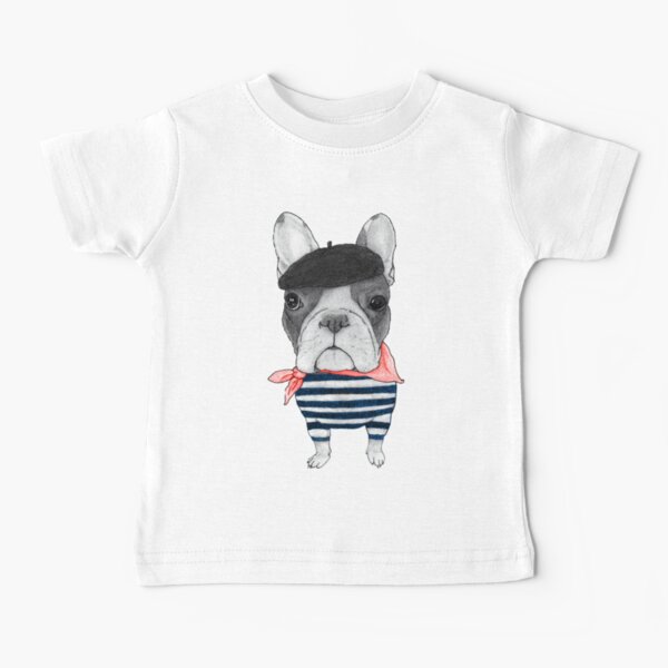 French Bulldog in front of Arc de Triomphe. Baby T-Shirt