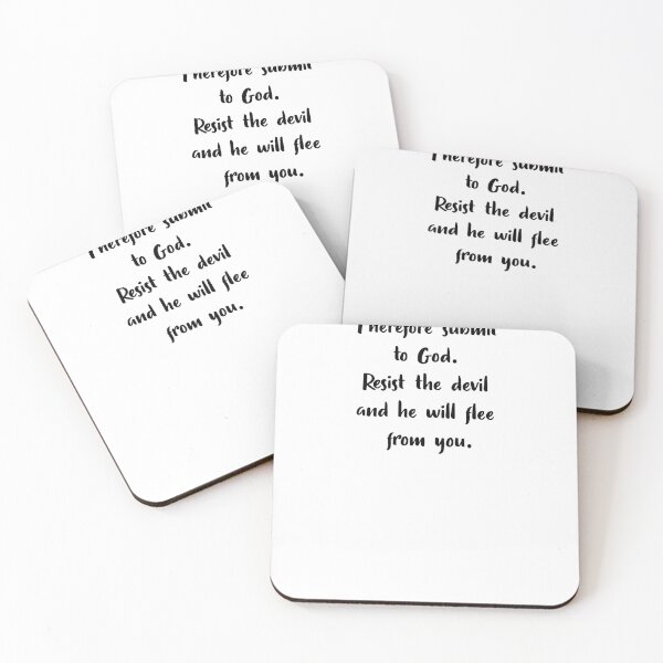 Item preview, Therefore Submit To God. Resist The Devil And He Will Flee From You., Christian Quote designed and sold by StickerDirect.