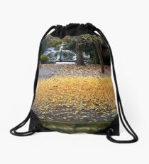 A Carpet of Golden Leaves Drawstring Bag