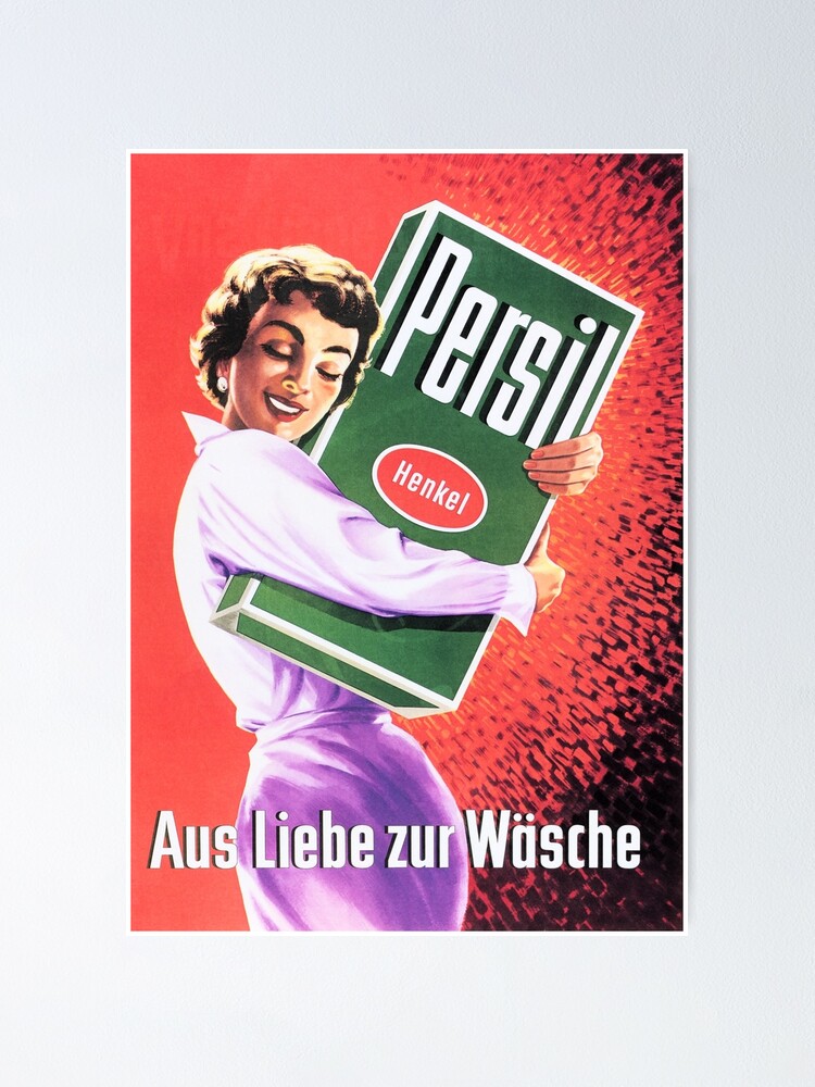 Persil Aus Liebe Zum Waschen Waschmittel Seife Retro German Advert Poster Von Retroposters Redbubble