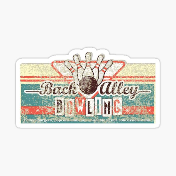 "Back Alley Bowling" Sticker by rvogl Redbubble
