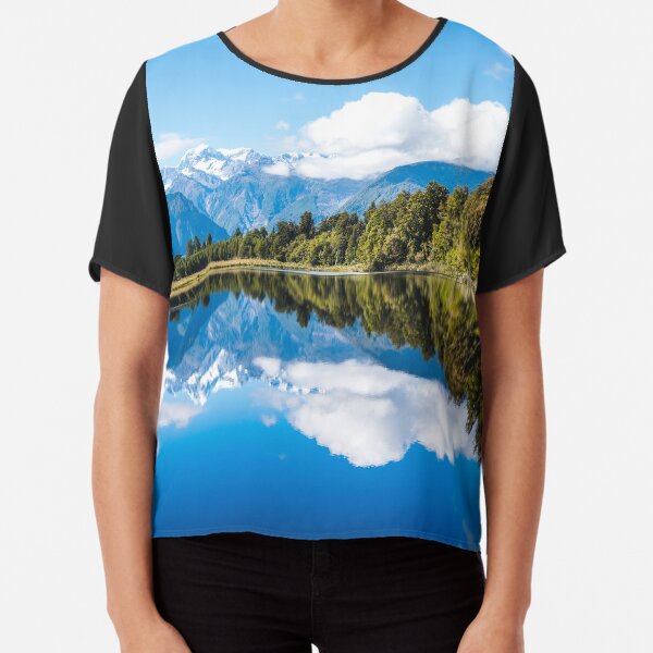Lake Near Forest Chiffon Top