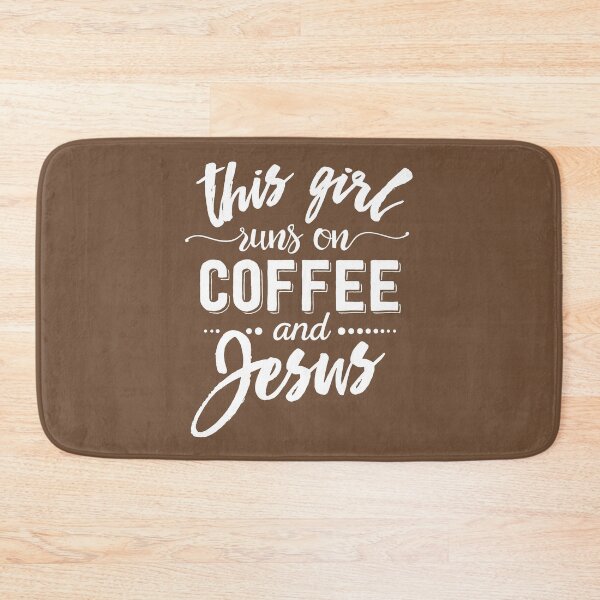 Item preview, Womens Funny Coffee Lover This Girl Runs On Coffee And Jesus designed and sold by UniQueensShop.