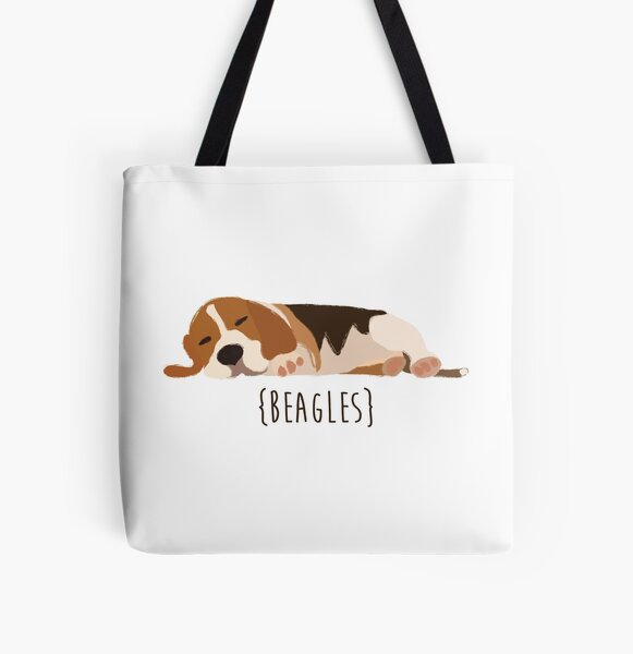 Marshalls BEAGLE HOUND DOG W/GLASSES~LARGE Shopping Tote Bag~Reusable  EcoFriendl