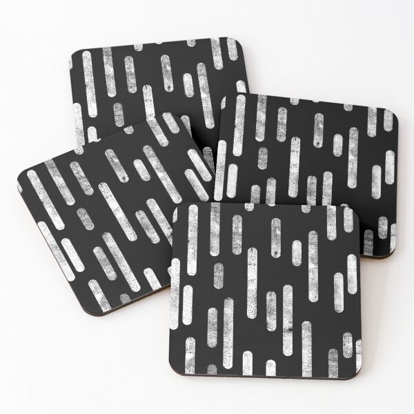 Item preview, Inky Rounded Lines Pattern | White on Black designed and sold by itsjensworld.