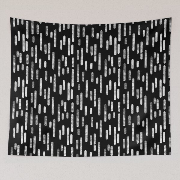 Item preview, Inky Rounded Lines Pattern | White on Black designed and sold by itsjensworld.