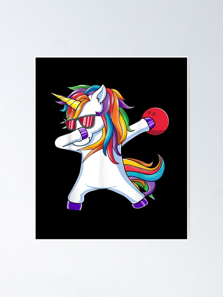 Dabbing Unicorn Bowling T-Shirt Funny Dab Gift Shirt Dabbing Unicorn Bowling T-Shirt Funny Dab Gift Shirt