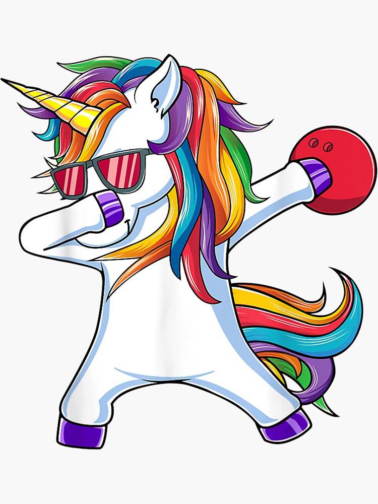 Dabbing Unicorn Bowling T-Shirt Funny Dab Gift Shirt Dabbing Unicorn Bowling T-Shirt Funny Dab Gift Shirt