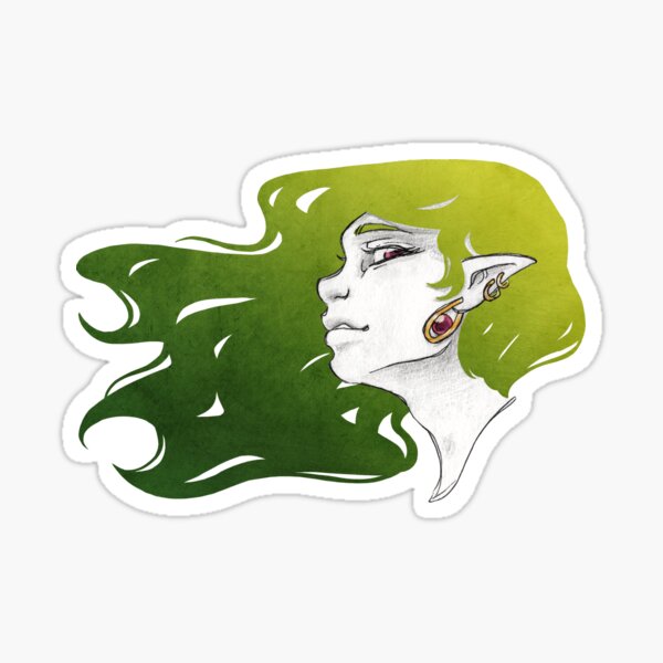 Green Elf Sticker