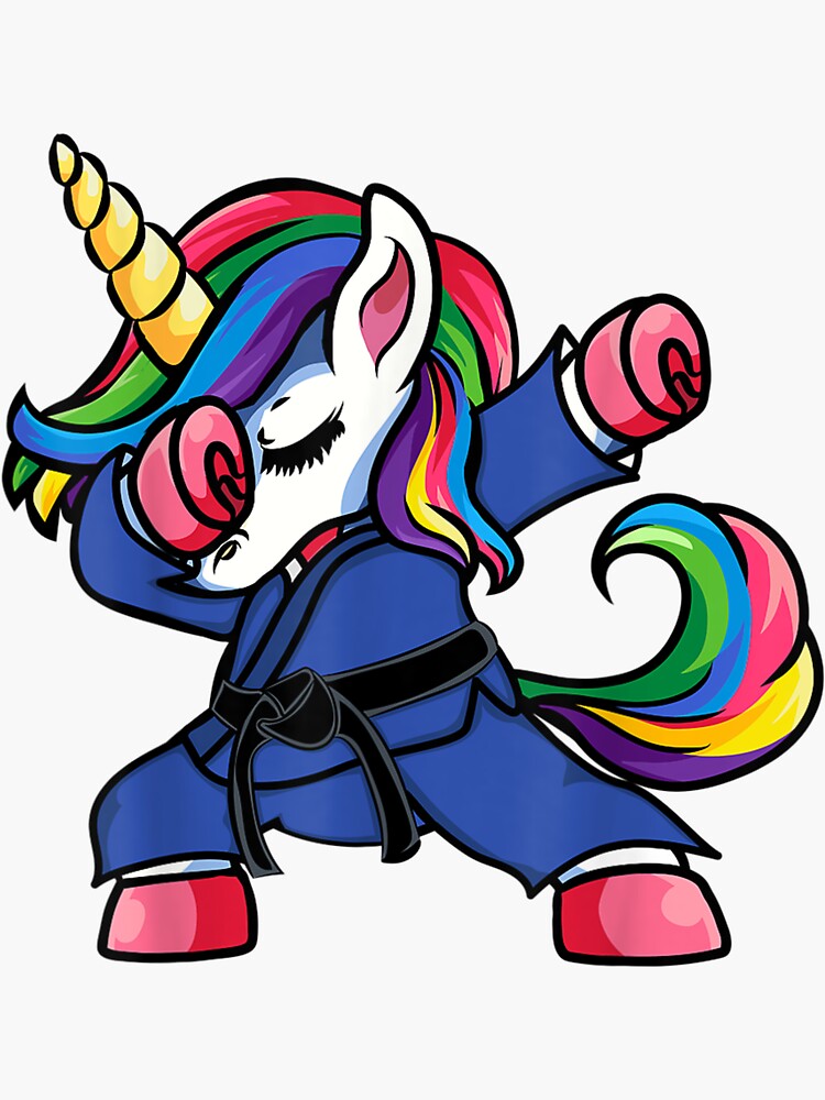 Jiu Jitsu Dabbing Unicorn T Shirt For Girls Bjj