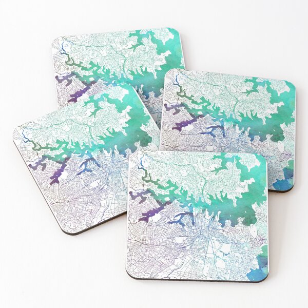 Item preview, Sydney Map Watercolor by Zouzounio Art designed and sold by zouzounioart.