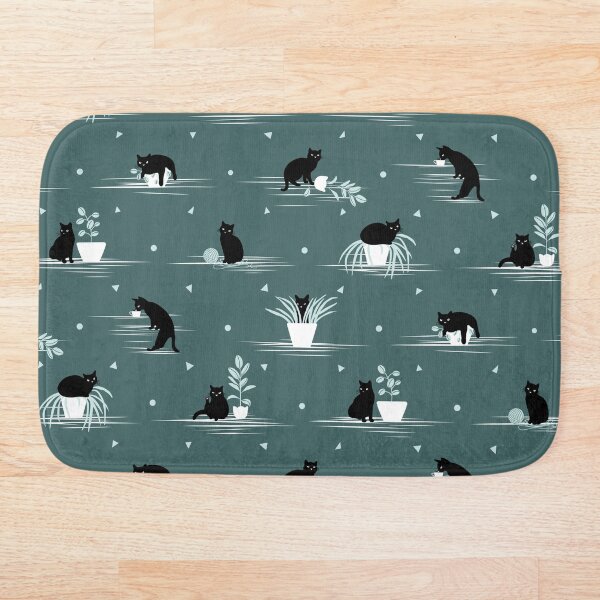 Item preview, When the Black Cat is Alone at Home (Dark Green) designed and sold by runcatrun.