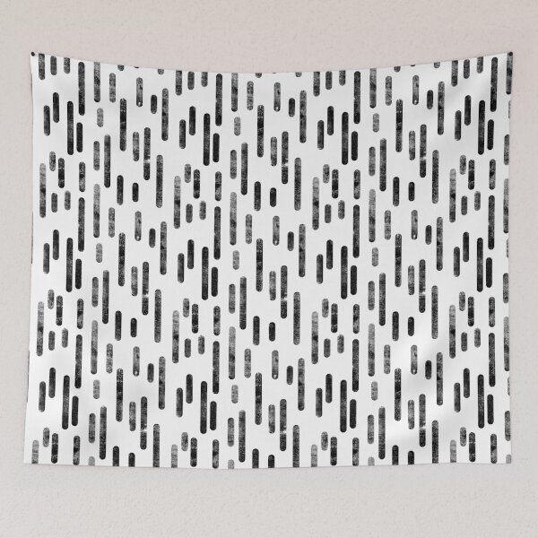 Item preview, Inky Rounded Lines Pattern | Black on White designed and sold by itsjensworld.
