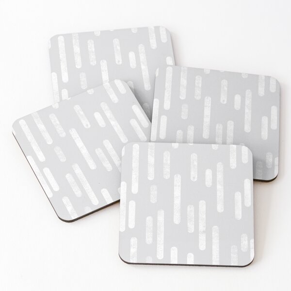 Item preview, Inky Rounded Lines Pattern | White on Pale Gray designed and sold by itsjensworld.