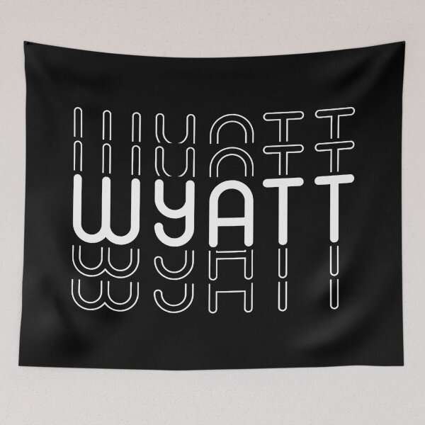 Item preview, Name Wyatt in Black and White Style designed and sold by Time-is-Money.
