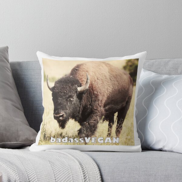 Item preview, badassVEGAN bison designed and sold by Brooke Reynolds.