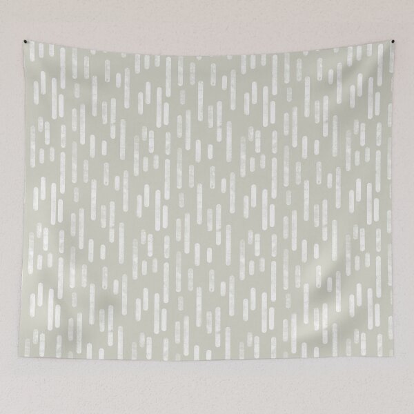 Item preview, Inky Rounded Lines Pattern | White on Beige / Light Warm Gray designed and sold by itsjensworld.